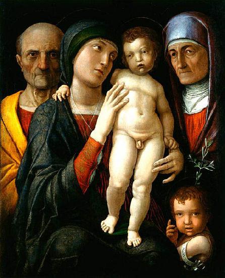 Andrea Mantegna Hl. Familie mit Hl. Elisabeth und Johannesknaben Sweden oil painting art